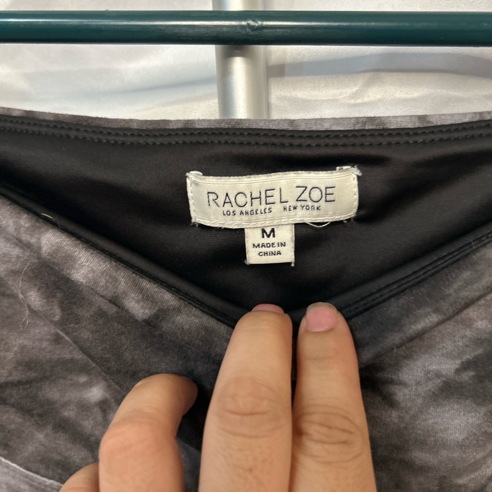 Rachel Zoe Tie Dye High Rise Leggings Size M Gray Black Athleisure - Picture 3 of 8